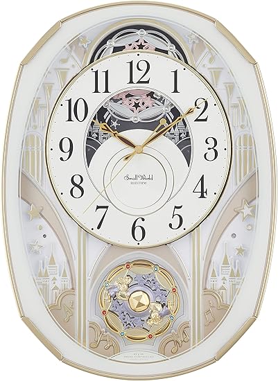 节奏时钟挂钟电波模拟喷嘴小世界之类30首旋律白small world 4mn551rh03 