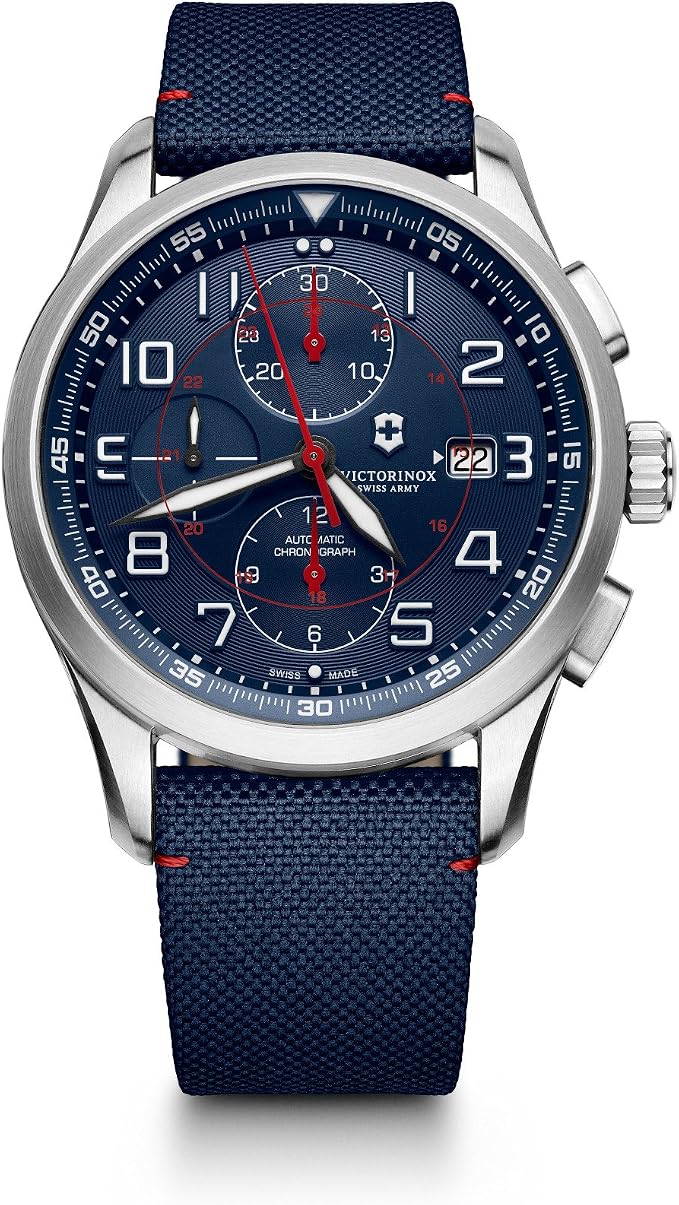 victorinox 瑞士* airboss 男式机械计时手表型号 241795, 计时码表