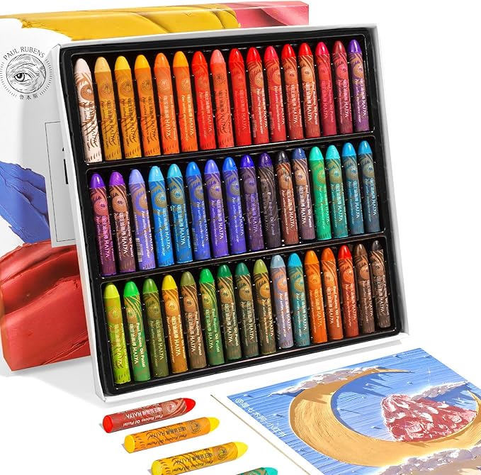 paul rubens 油蜡笔套装,48 种颜色艺术家软油粉彩鲜艳奶油色,蜡笔