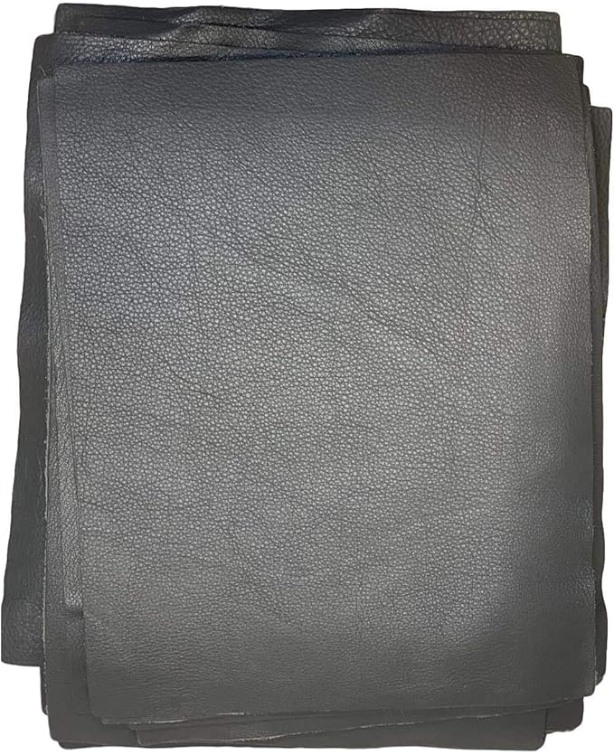 天然粒面牛皮:21.5 厘米 x 27.9 厘米预裁皮革片(灰色,5 件装)