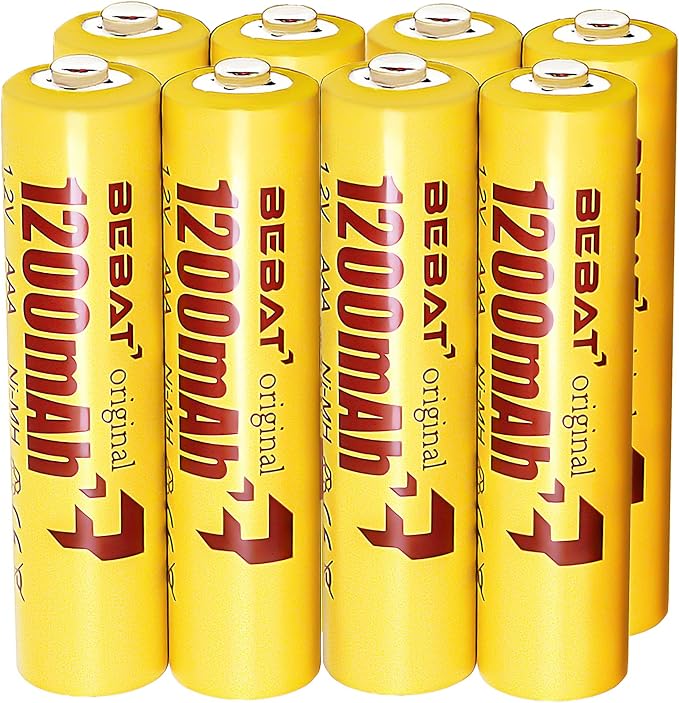 可充电aaa电池可充电三a电池8件装10mah 三节aaa 可充电电池aaa 可充电电池组高容量nimh 1 2v 可充电电池多种包装