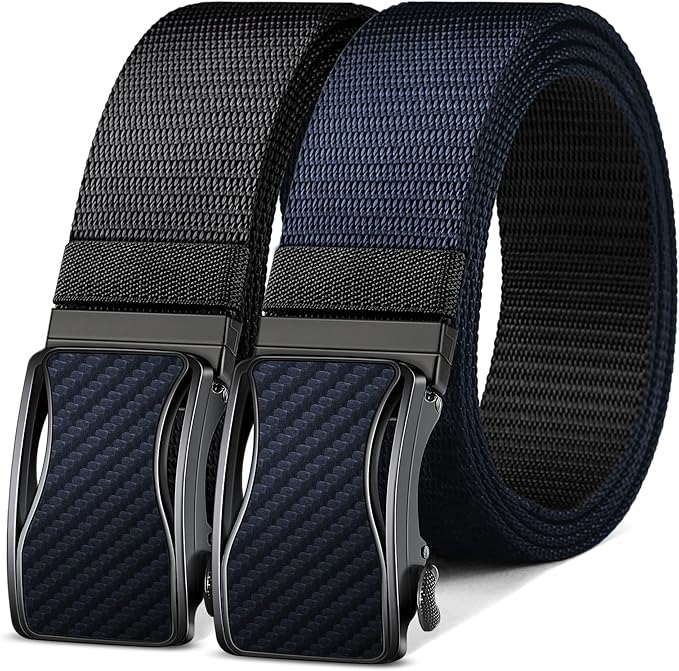 bulliant 男式双面棘轮腰带,网眼尼龙腰带男士休闲高尔夫正装裤,一条