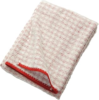 今治毛巾 毛巾 蓬松 格子 红色 バスタオル bo-00220 r