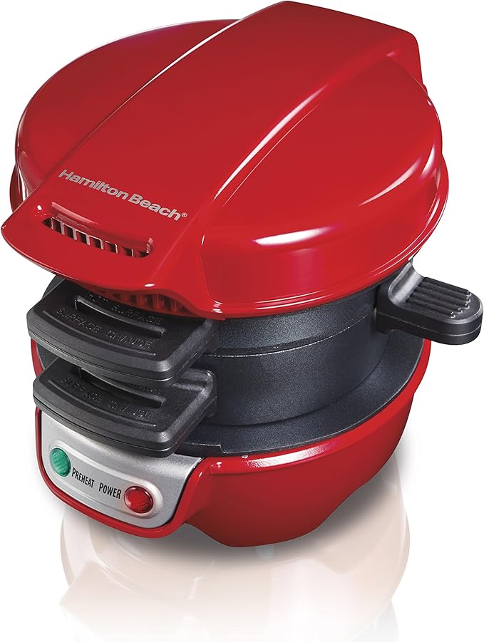 hamilton beach/汉美驰 早餐机汉堡机三明治机25476-cn 红色(美国品牌
