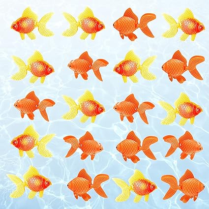 Anyi 件人造水族箱金鱼 塑料金鱼缸装饰橙色假水族箱浮动金鱼装饰逼真的移动鱼 用于水族箱鱼缸 鱼缸和鱼池塘 亚马逊中国 宠物用品