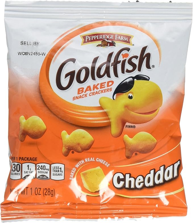 pepperidge farm cheddar goldfish crackers, 45-1oz pouches