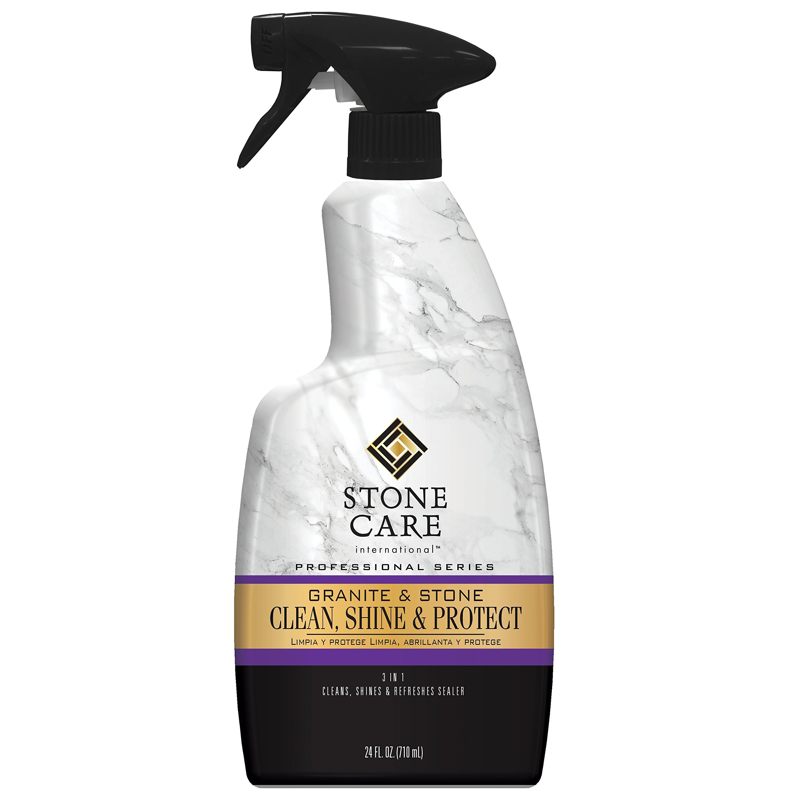 Stone Care International Granite Cleaning, Gloss and Protection - Clean polishes and protects stone, granite, quartz, marble, limestone and travertine SLATE surfaces, white,24 fl oz
