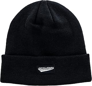 jack & jones 男士无檐*帽,黑色,中性,针织帽由丙烯酸和聚酯纤维