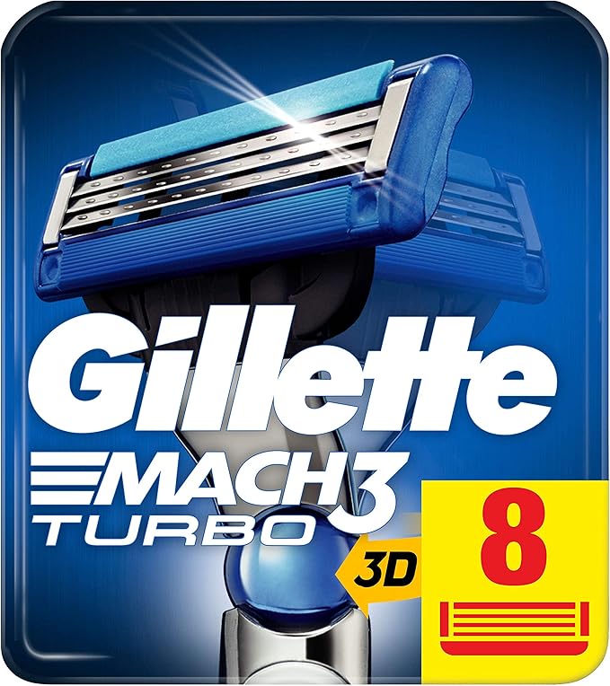 gillette 吉列 mach3 turbo 3d 剃须刀片,8个备用刀片