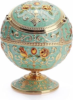 烟灰缸和气味消除剂,适合户外和室内使用,手工印花图案男女皆宜的精美