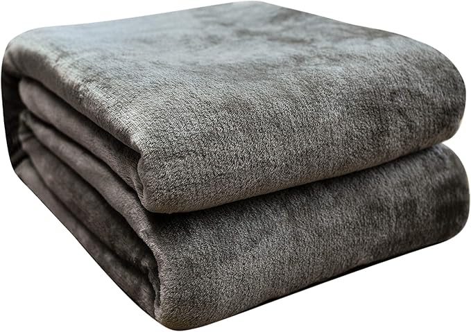 farfallarossa 羊毛毯,超细纤维毯,纯色,超柔软舒适,适合沙发,床,旅行