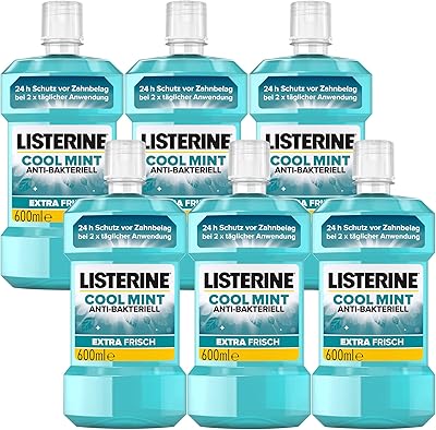listerine 李施德林 清凉薄荷漱口水(6 x 600 ml)