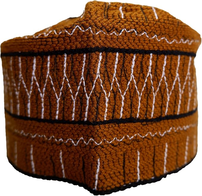 mbariket 男式尼日利亚非洲中号/大号 hausa aboki 帽子,尼日利亚制造