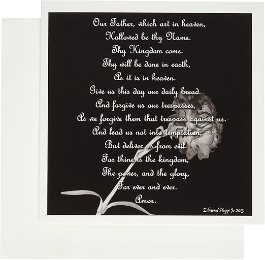 3drosethelordsprayer带康乃馨背景贺卡1524x1524厘米6件套gc1582141