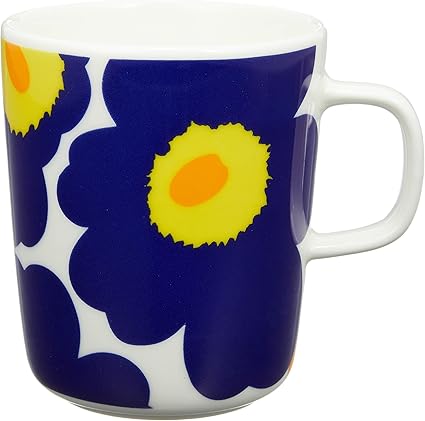 Marimekko Unikko 马克杯白色x 蓝250毫升 002 Marimekko マリメッコ 价格报价图片