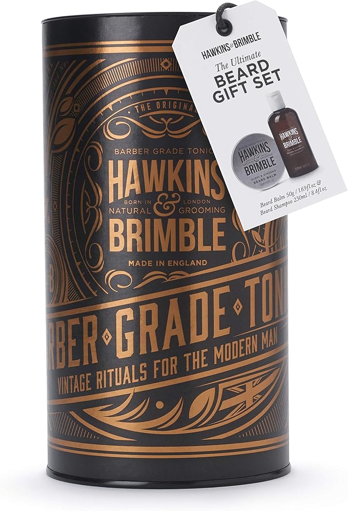 hawkins &amp; brimble 高级胡须礼品套装 - 胡须洗发水和胡须膏