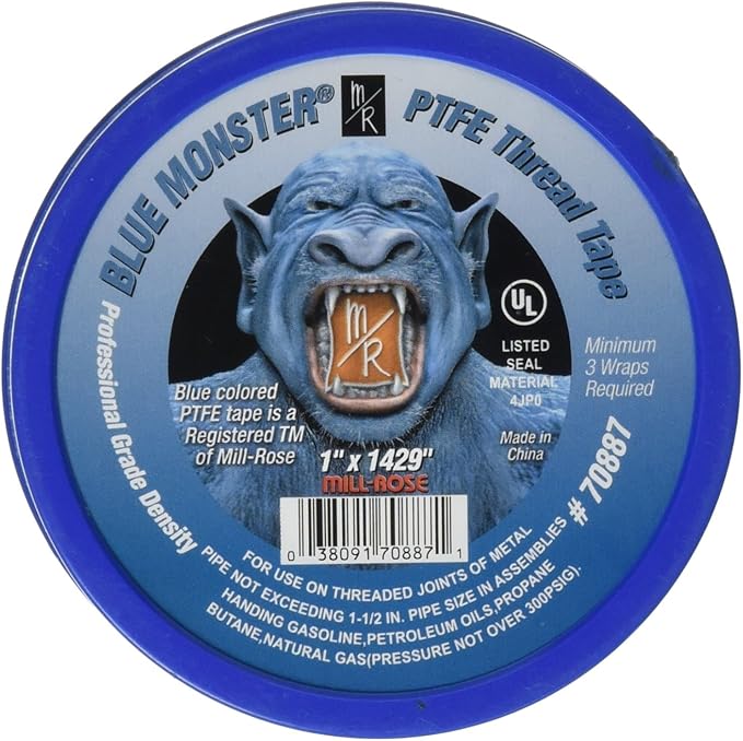 millrose 蓝色 mill-rose 70887 monster ptfe 管螺纹密封胶胶带,2.