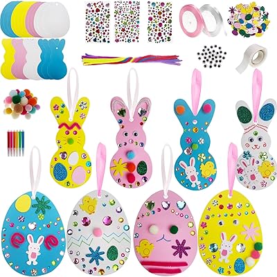 复活节泡沫贴纸 复活节泡沫蛋兔子贴纸 自粘工艺套装 复活节工艺品