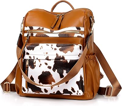 dora & liz 女式背包钱包时尚皮革设计师女士可转换旅行学院单肩