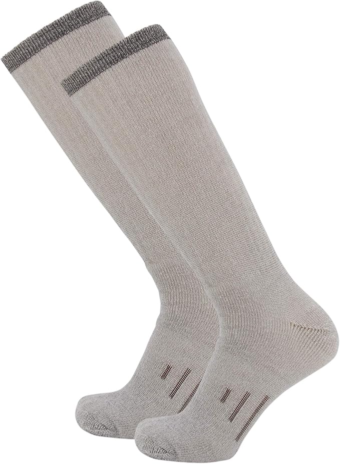 dg hill 长款 80% 美利奴羊毛袜,男女适用,羊毛徒步袜,及膝高筒靴袜