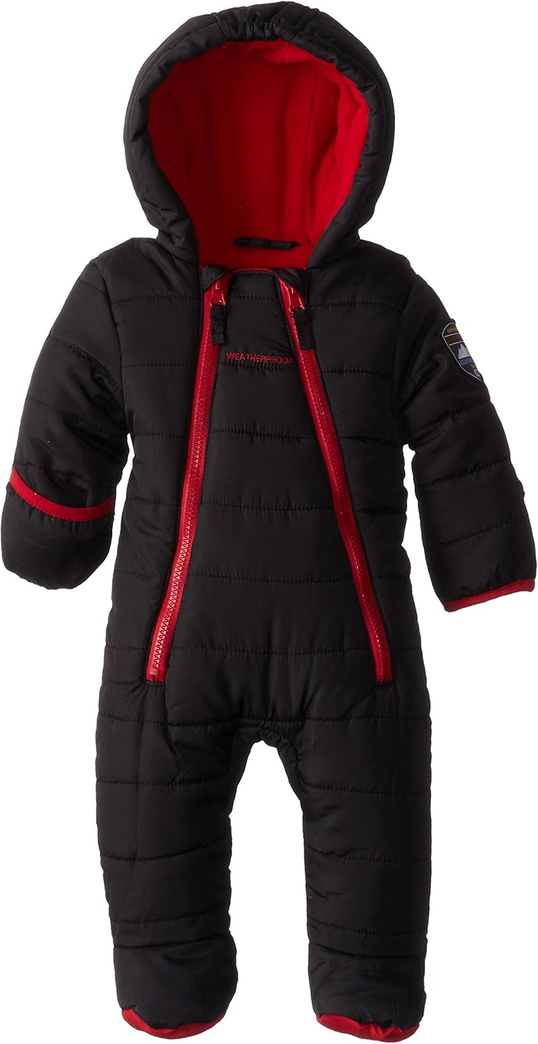 Weatherproof BabyBoys Newborn Bubble Snowsuit 黑色 69 Months