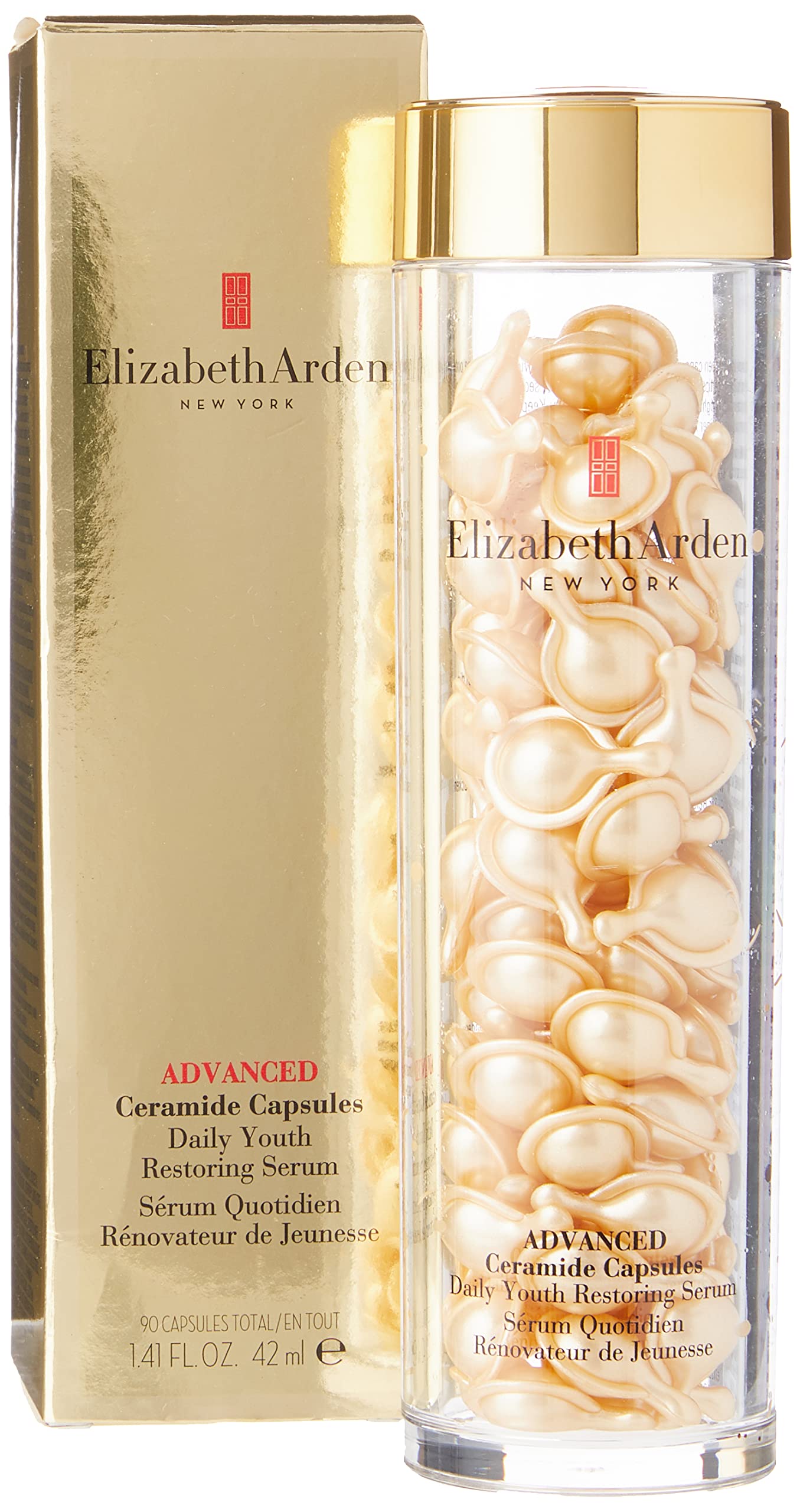Elizabeth Arden Ceramide Cenozoic time Capsule Arden Gold Gelatin Essence Capsule, 90 capsules