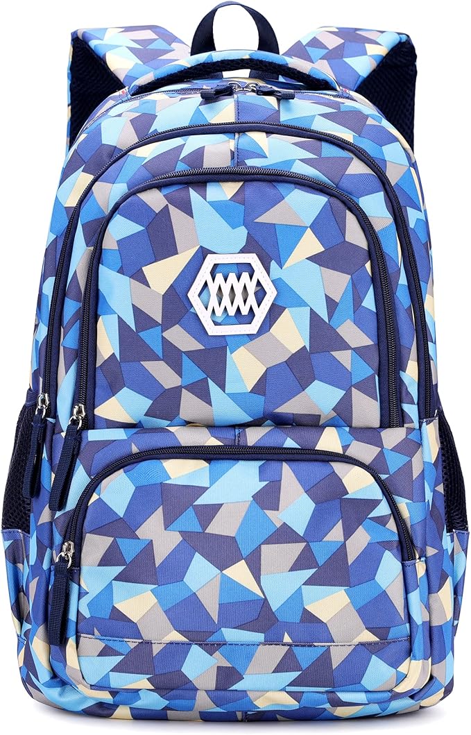书包 青少年学生 书包 几何印花 书包 防水休闲背包