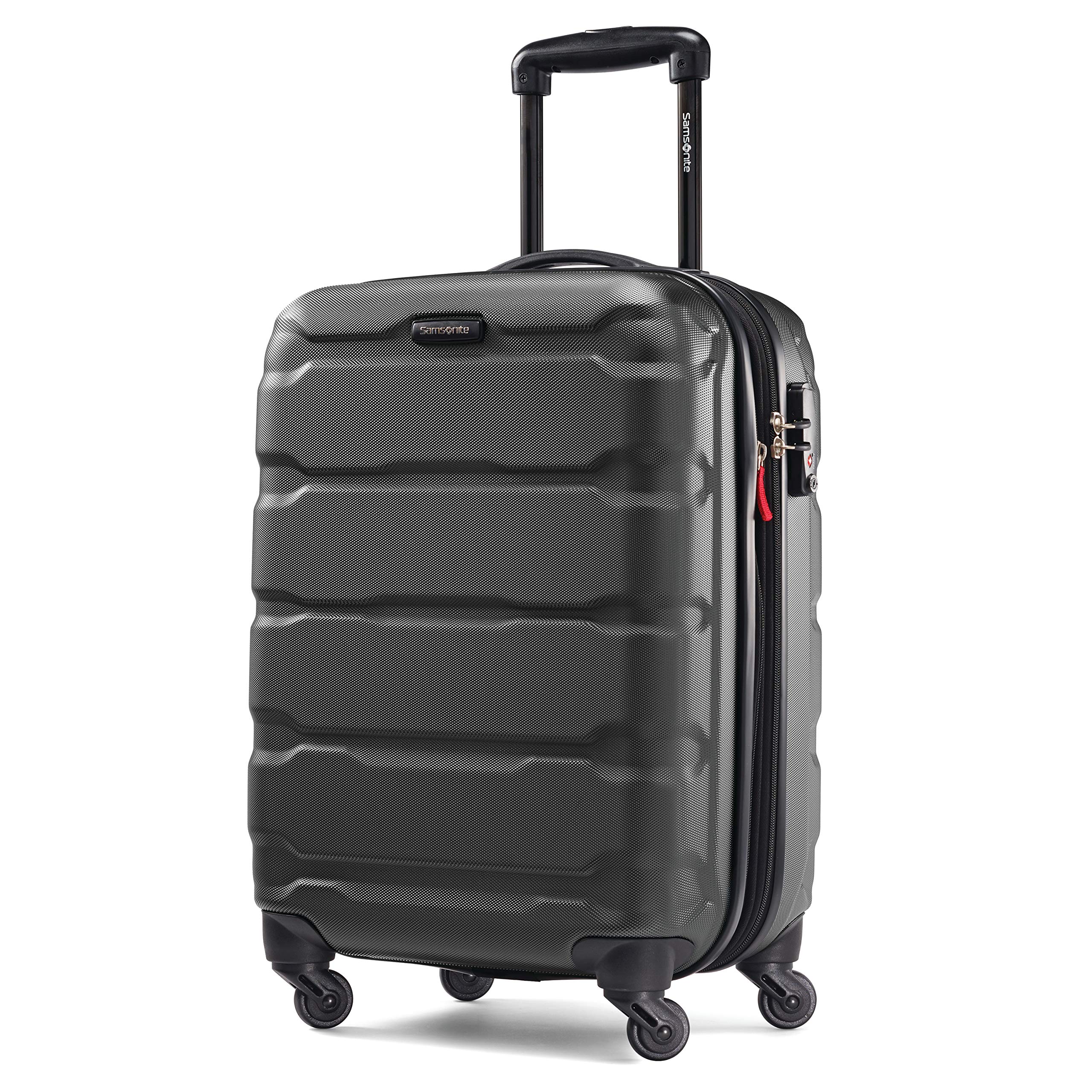 Samsonite Omni Pc Hardside Extendable suitcase with universal wheels, black, Carry-On 20-Inch