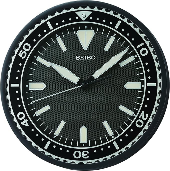 seiko 精工 30.48 cm 传统设计手表表盘挂钟,经典黑色