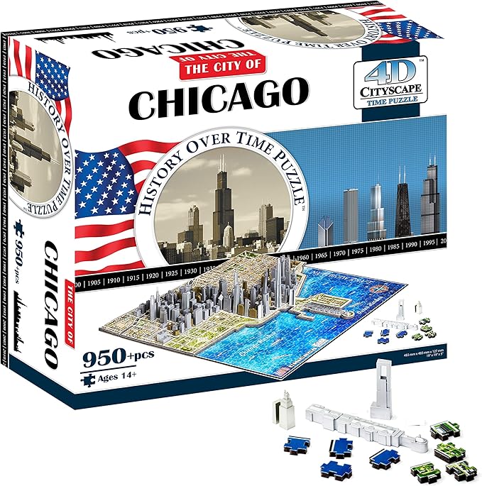 4d 城市景观芝加哥天际线拼图