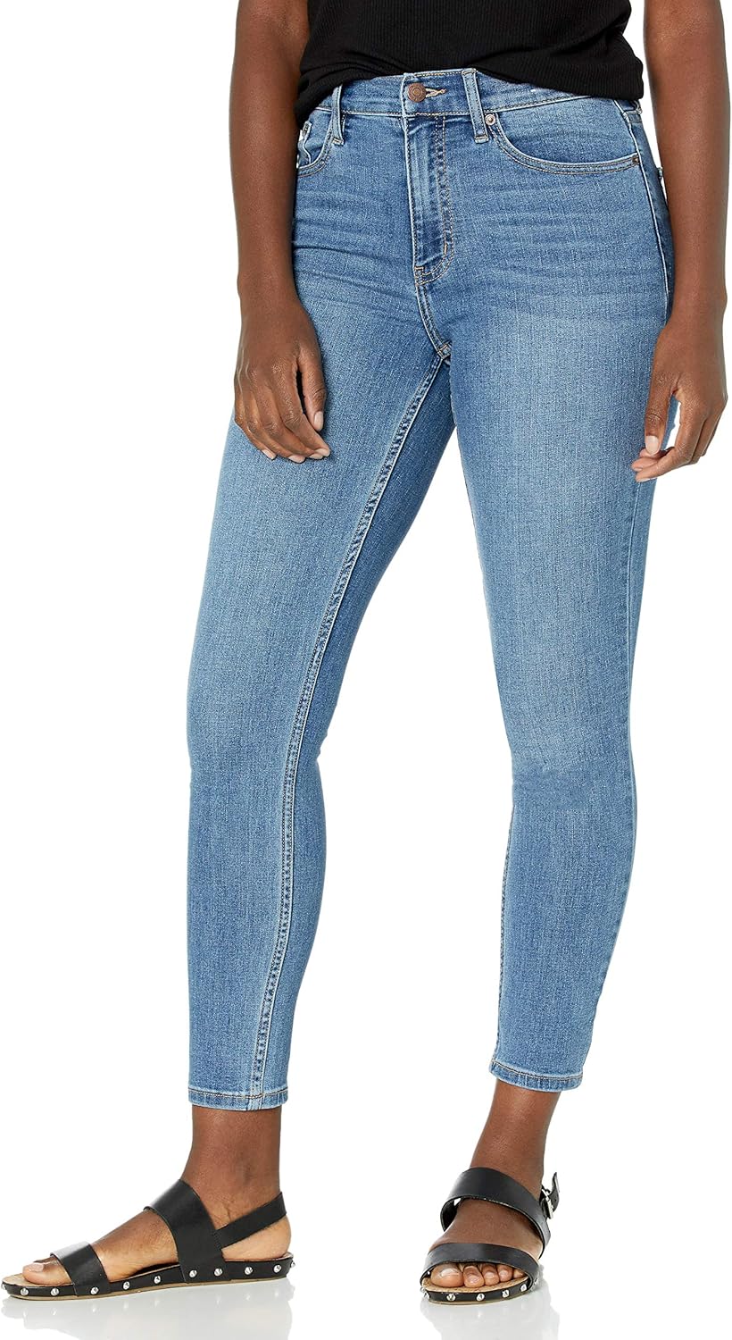 calvinklein女式高腰紧身牛仔裤