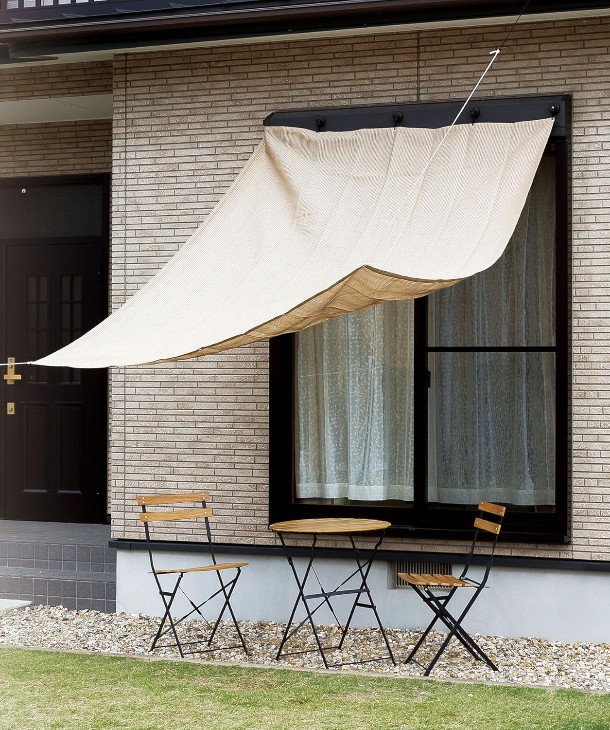 武田集团 【节能遮挡视线遮阳阳台阳台阳台窗户门前】 米棕色 90×180