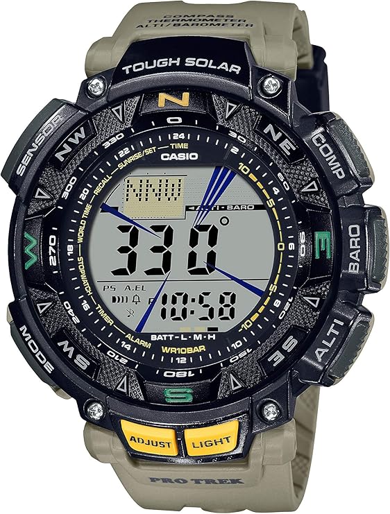 casio卡西欧pathfinder男士toughsolartriplesensorworldtime51mm