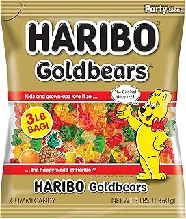 haribo 哈瑞宝 gummi candy, goldbears 软糖糖果, 40盎司(1360g)(4件