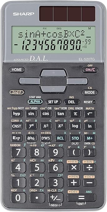 Sharp 夏普el 531 Tg Wh 科学计算器d A L 输入太阳能 电池驱动白色 办公用品 亚马逊中国