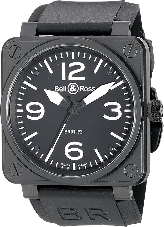 bellrossmensbr0192carbonaviationblackrubberstrapwatch