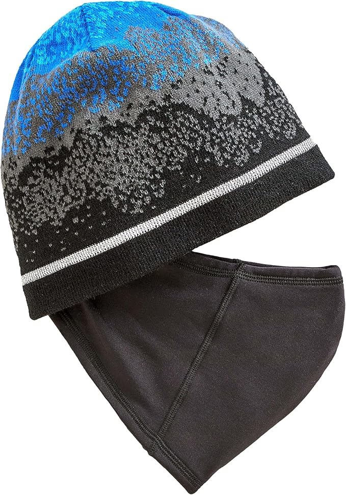 viabysklstyle儿童随处可见2合1无檐帽钴蓝色印花均码