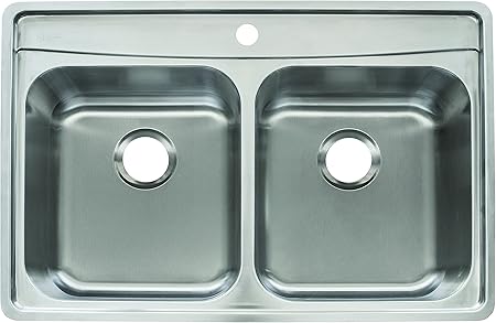 Franke Evolution C Deck 1 孔双碗水槽缎面不锈钢9英寸evdcg901 18 亚马逊中国 个护健康