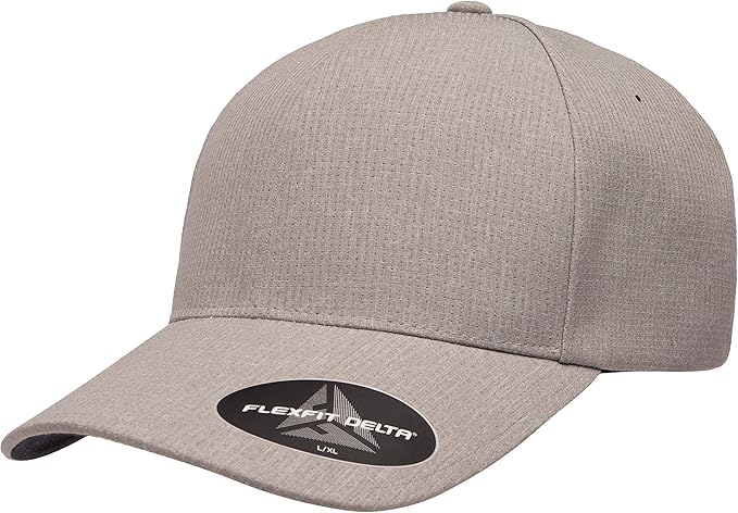flexfit 男士无缝合脚三角碳纤维帽,深银色,小号/中号