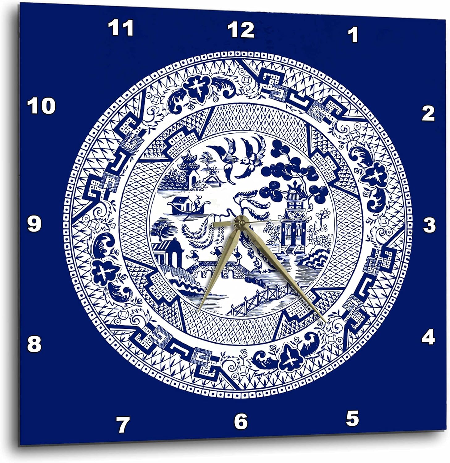 russ billington designs - willow pattern in delft blue and white