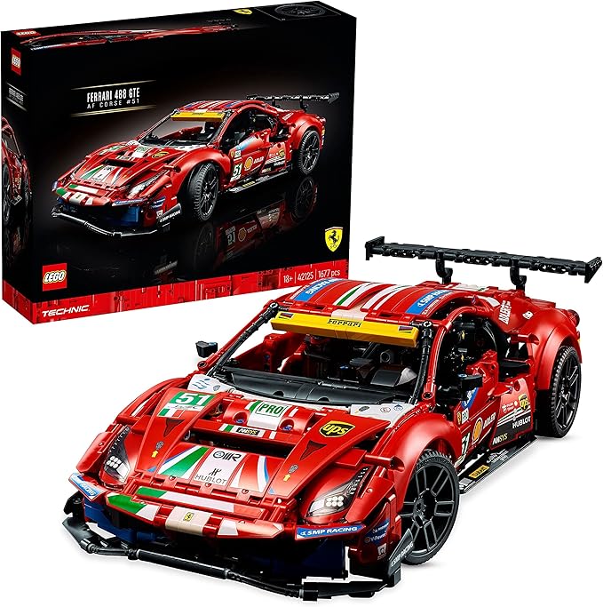 lego 乐高 42125 technic 法拉利 488 gte "af corse #51" 跑车,珍藏