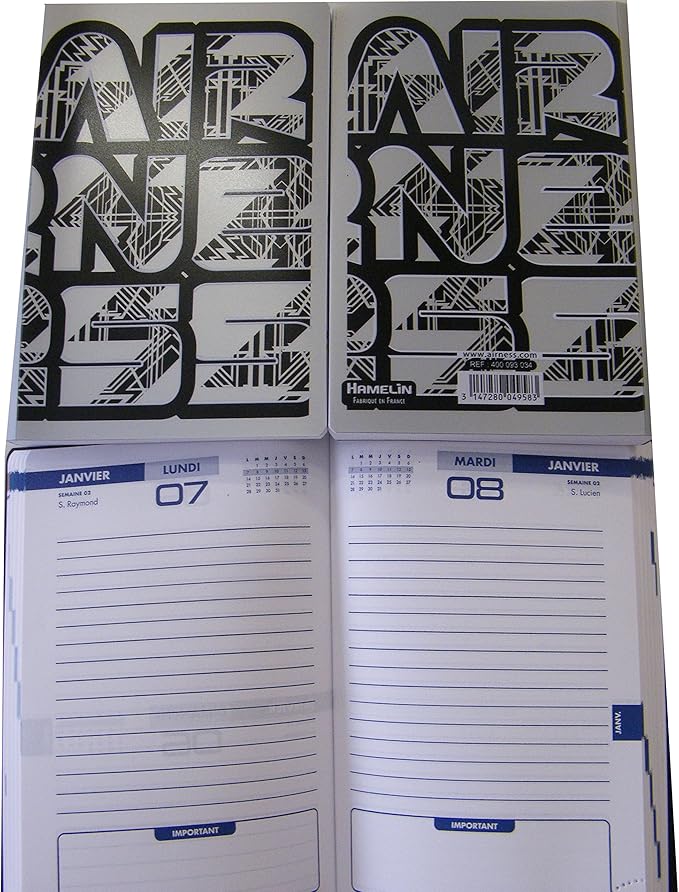 airness daily 日记 2017 2018 年 9 月 2 日聚丙烯双面 12 x 17 厘米