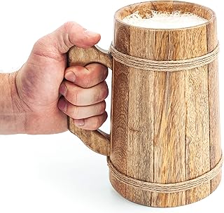 norse tradesman 木制啤酒杯 - * 手工制作麦汁罐 - 包括中世纪礼品袋
