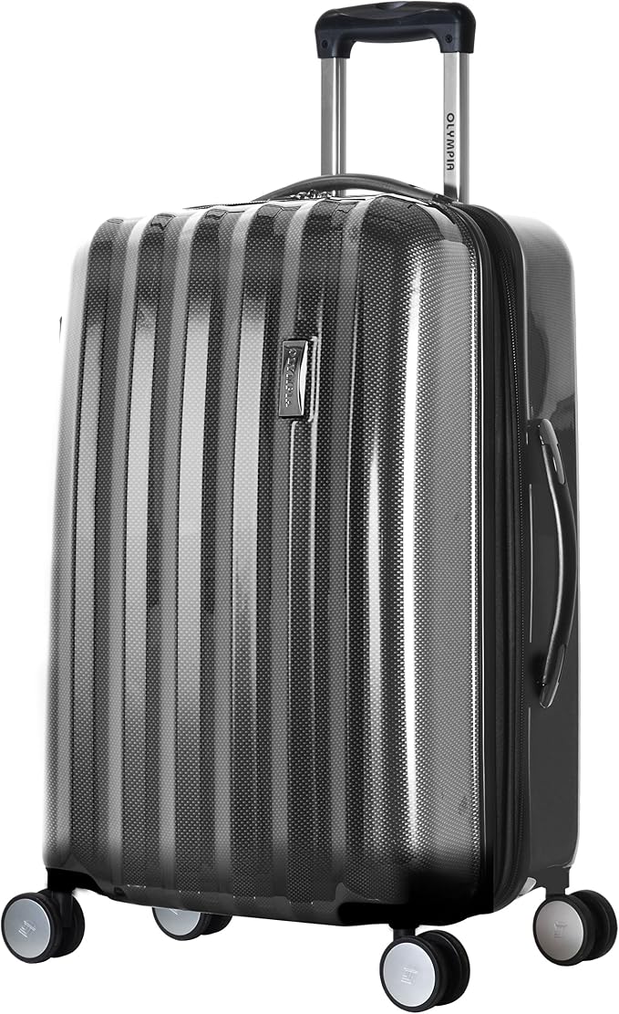 olympia luggage titan 25 inchexpandable spinner, black, one size