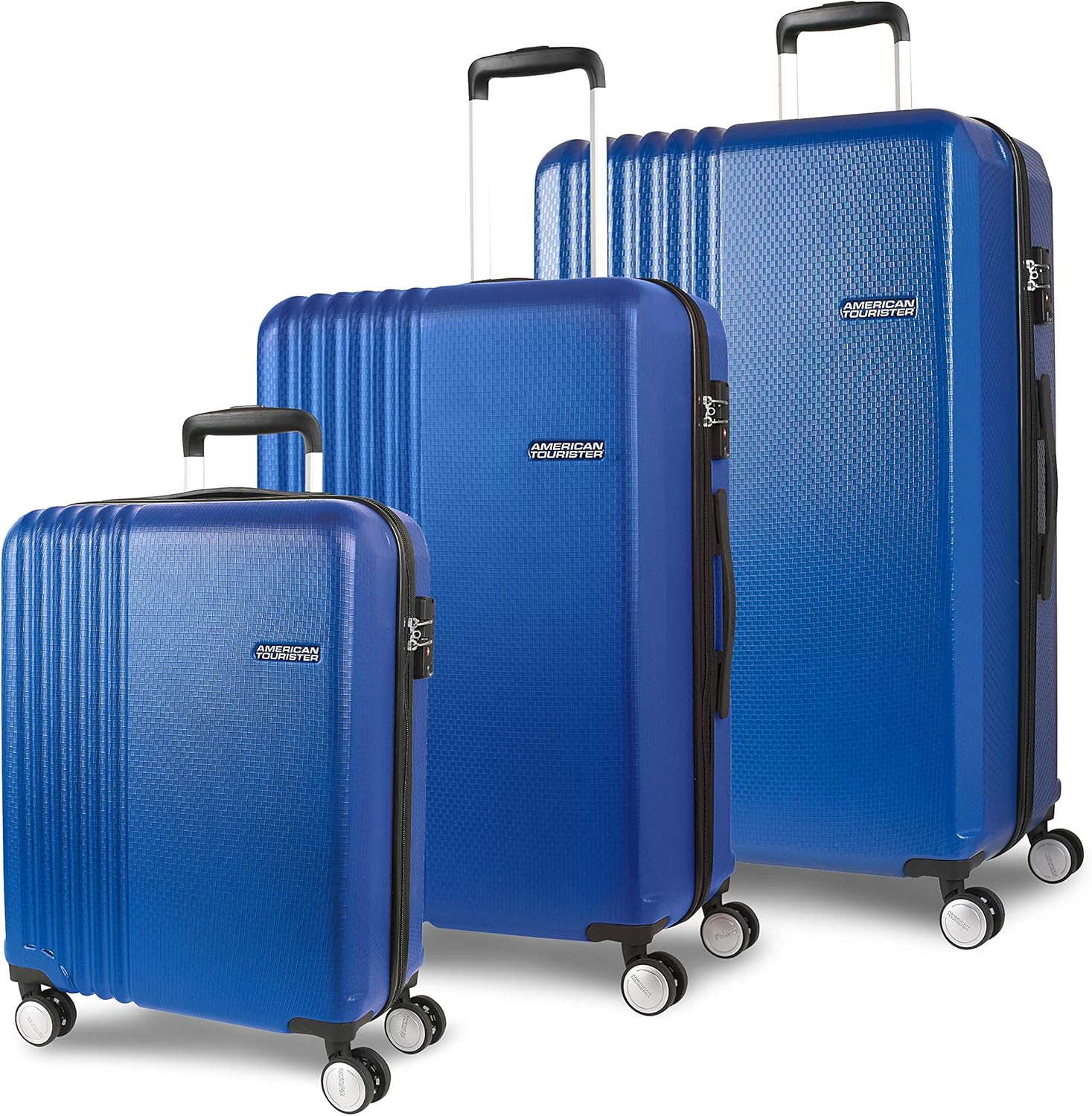 american tourister 海滨旅行箱套装 3 件 78 厘米 99 l 蓝色(*蓝)