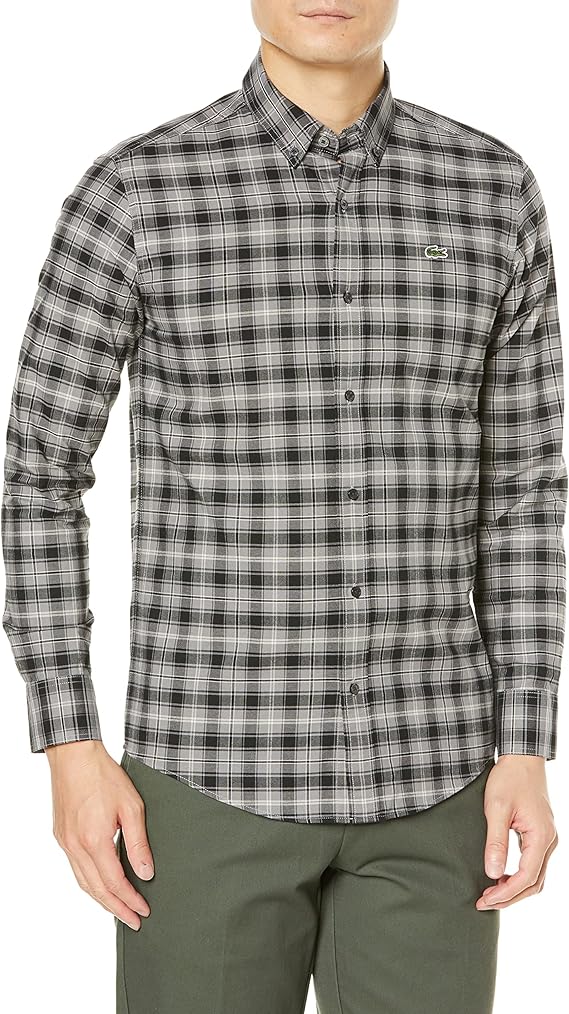 lacoste 法国鳄鱼 衬衫 [官方] 常规版型多格子衬衫 男士 ch0493l