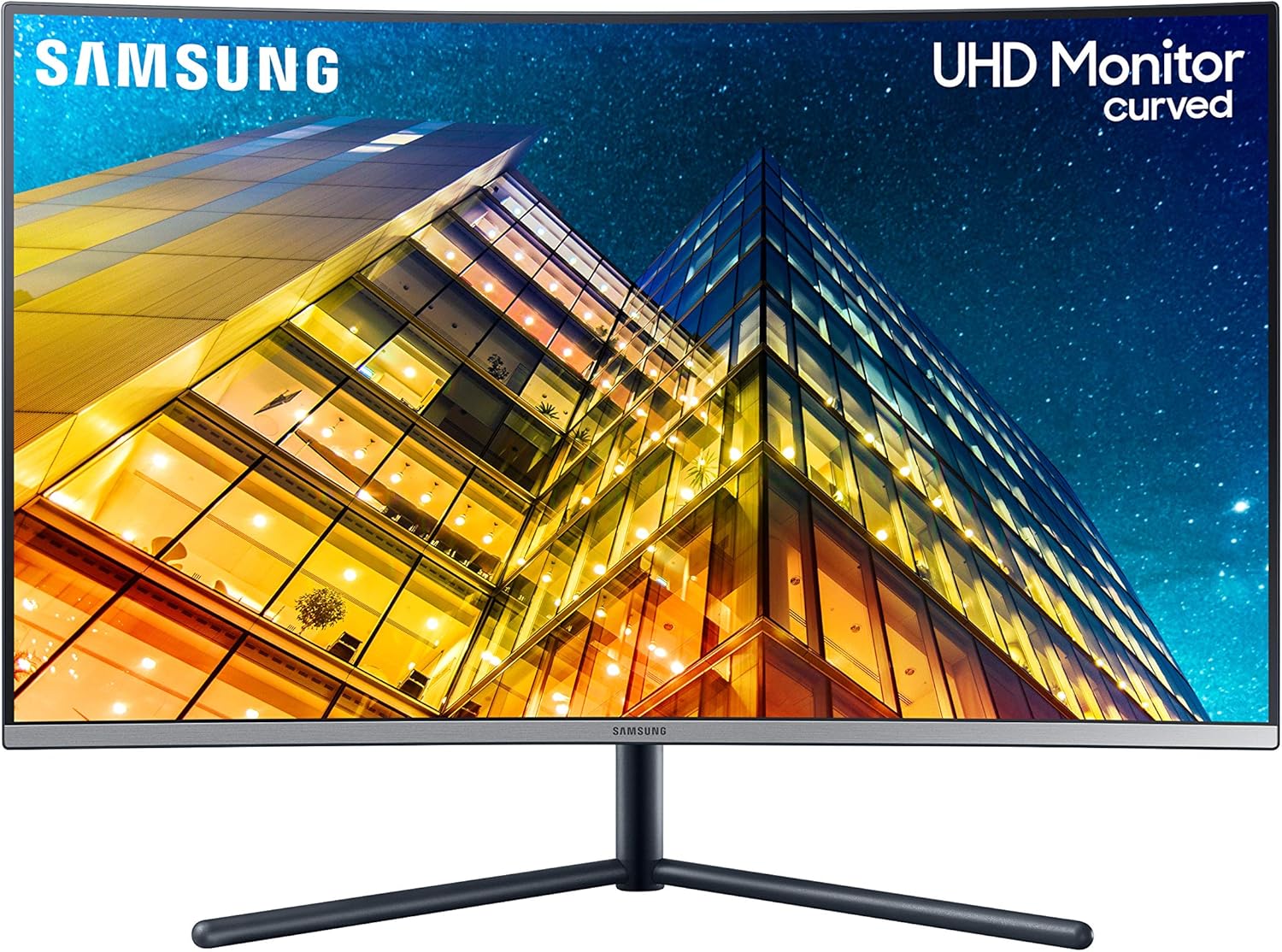 samsung 三星 u32r590 曲面uhd 4k显示器(lu32r590cwnxza),深蓝灰色