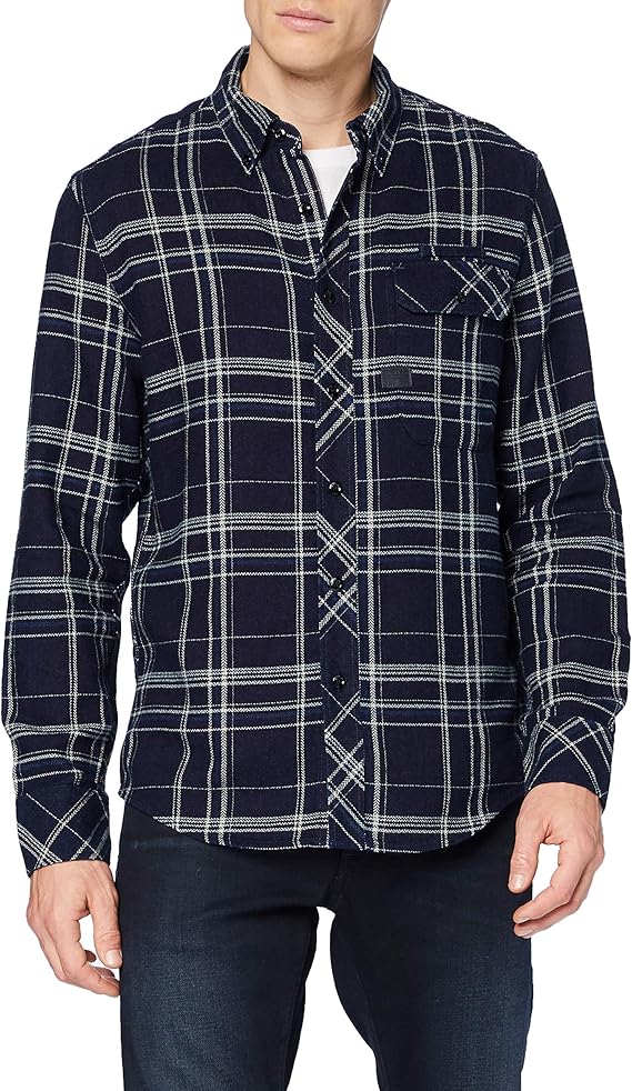 g-star raw 男士 bristum flap 纽扣修身衬衫