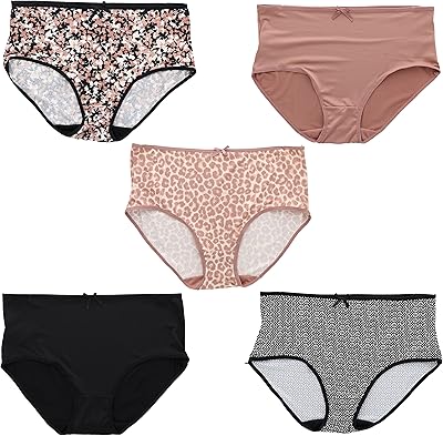 delta burke intimates 女式加大码高腰三角裤(5pr)性感