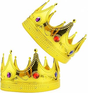 tytroy regal king queen 王子公主金色宝石塑料皇冠服装 - 派对生日
